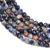 Natural Sodalite Beads Strands G-Z163-C02-4mm-4
