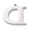 Tarnish Resistant 304 Stainless Steel Letter Pendant Rhinestone Settings STAS-J028-01D-2