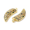 Brass Micro Pave Cubic Zirconia Pendants ZIRC-I063-46G-01-3