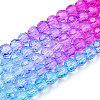 Transparent Glass Beads Strands GLAA-E036-07O-2
