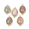 Natural Sunstone Faceted Connector Charms G-K347-11G-01-1