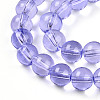 Baking Paint Transparent Glass Beads Strands DGLA-N006-8mm-06-3