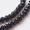 Faceted Imitation Jade Glass Beads Strands EGLA-F124-NC03-3