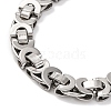 201 Stainless Steel Byzantine Chain Necklace NJEW-F222-30P-3