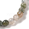 6mm Round Natural Tree Agate Braided Bead Bracelets BJEW-C067-01A-01-3