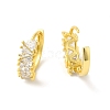 Cubic Zirconia Triangle Hoop Earrings EJEW-E270-15G-2