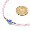 3Pcs 3 Color Alloy Enamel Evil Eye & Seed Beaded Necklaces Set NJEW-JN04355-5