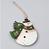 Christmas Snowman Iron Ornaments HJEW-G013-06B-1