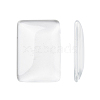 Transparent Rectangle Glass Cabochons X-GGLA-R025-33x23-1