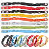 Gorgecraft 16Pcs 8 Colors Imitation Leather Cord Bracelets Set with Snap Clasps BJEW-GF0001-19-1