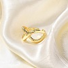 Rack Plating Brass Cuff Finger Rings for Women RJEW-M028-19G-5