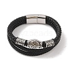 Braided Microfiber Leather Multi-strand Bracelets BJEW-B096-02A-1