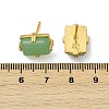 Brass Stud Earrings KK-F358-03G-02-5