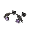 Halloween 925 Sterling Silver Cubic Zirconia Stud Earrings EJEW-P327-01A-B-2