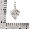 Rack Plating Brass Micro Pave Clear Cubic Zirconia Pendants X-KK-S380-37D-P-3