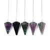 Natural Fluorite Hexagonal Pointed Dowsing Pendulums G-T097-08-1