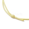 Light Gold Brass Braided Bead Bracelet BJEW-JB09737-01-5