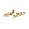 Rack Plating Brass Micro Pave Colorful Cubic Zirconia Connector Charms ZIRC-I061-01G-3