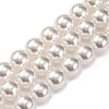 Baking Painted Pearlized Glass Pearl Round Bead Strands PEAR-H019-02E-04-1