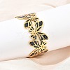 304 Stainless Steel Enamel Cuff Bangles for Women SA-CBAFD7D-01G-3