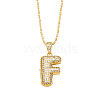 Brass Micro Pave Cubic Zirconia Pendant Necklaces PW-WG99827-06-1