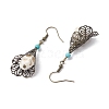 Synthetic Turquoise Dangle Earrings EJEW-JE05793-4