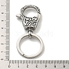 Tibetan Style 316 Surgical Stainless Steel Fittings with 304 Stainless Steel Key Ring FIND-Q101-14AS-3