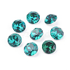 Pointed Back & Back Plated Glass Rhinestone Cabochons X-RGLA-J012-8mm-229-2