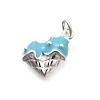 925 Sterling Silver Enamel Heart Ice Cream Charms STER-H116-03S-02-1