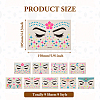 9 Sheets 9 Style Creative Fluorescent Face Tattoo Paper Stickers STIC-TA0002-01-4