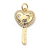 Brass Micro Pave Cubic Zirconia Pendants KK-E015-24G-2