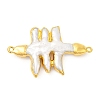 Baroque Style Natural Keshi Pearl Fence Connector Charms KK-M251-11G-2