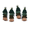 Polycotton(Polyester Cotton) Layered Tassel Big Pendant Decorations FIND-T052-16-14-2