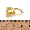 Brass Micro Pave Clear Cubic Zirconia Fold Over Clasps KK-U042-07G-3