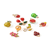 Craftdady 10Pcs 10 Style Golden Alloy Enamel Pendants ENAM-CD0001-22-20