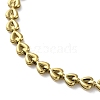 304 Stainless Steel Heart Link Chain Bracelets for Women BJEW-G712-01G-2