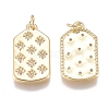 Brass Micro Pave Cubic Zirconia Pendants X-ZIRC-G168-31G-2