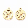 Ion Plating(IP) 201 Stainless Steel Charms STAS-A047-15G-1