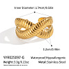 304 Stainless Steel Cross Open Cuff Rings for Women XE0377-2-1