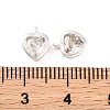 Brass Micro Pave Clear Cubic Zirconia Pendants KK-U024-07S-3