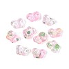 Spray Painted Transparent Acrylic Beads OACR-N149-01G-1