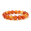 SUNNYCLUE Natural Red Agate Round Beads Stretch Bracelets BJEW-PH0001-10mm-16-2