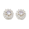 Brass Micro Pave Cubic Zirconia Beads CU-CBA3F77-04S-01-1
