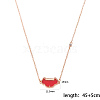 Red Acrylic & Mozambique Diamond Bear Pendant Necklaces DX5935-5