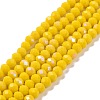 Electroplate Opaque Solid Color Glass Beads Strands EGLA-A044-P3mm-L04-1