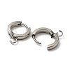 Tarnish Resistant 201 Stainless Steel Huggie Hoop Earrings Findings STAS-A167-01J-P-2