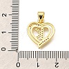 Rack Plating Brass Micro Pave Cubic Zirconia Pendants KK-L226-101G-K-3