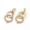 Brass Micro Pave Clear Cubic Zirconia Links Connectors X-ZIRC-L076-035G-2