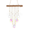 Glass Teardrop/Cone Window Hanging Suncatchers HJEW-AB00155-1