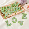 Alphabet Resin Rhinestone Patches DIY-TAC0005-45G-14